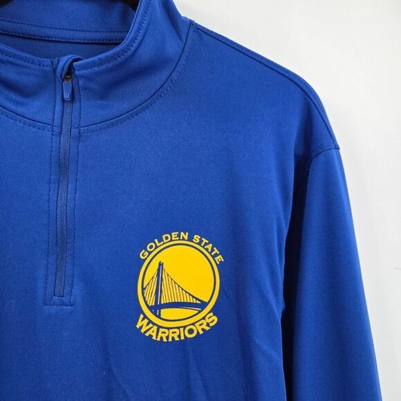 Golden State Warriors Ultra Game Quarter Zip Long Sleeve Pullover Shirt Large - Picture 4 of 8